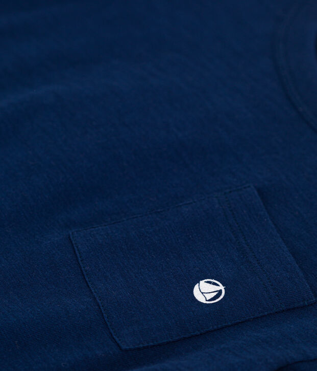 Tee-shirt en jersey flamm&eacute; enfant gar&ccedil;on bleu