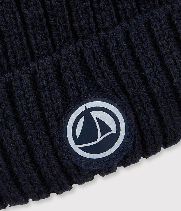 Bonnet enfant gar&ccedil;on-fille bleu marine