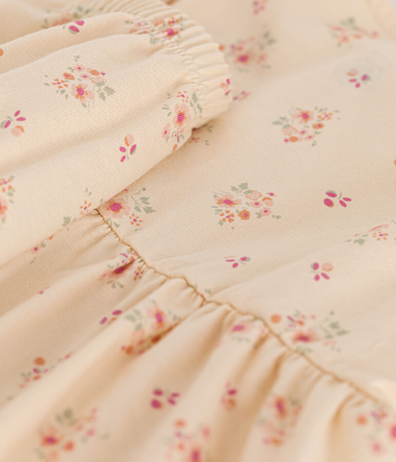 Robe et bloomer en jersey l&eacute;ger b&eacute;b&eacute; blanc AVALANCHE/ MULTICO