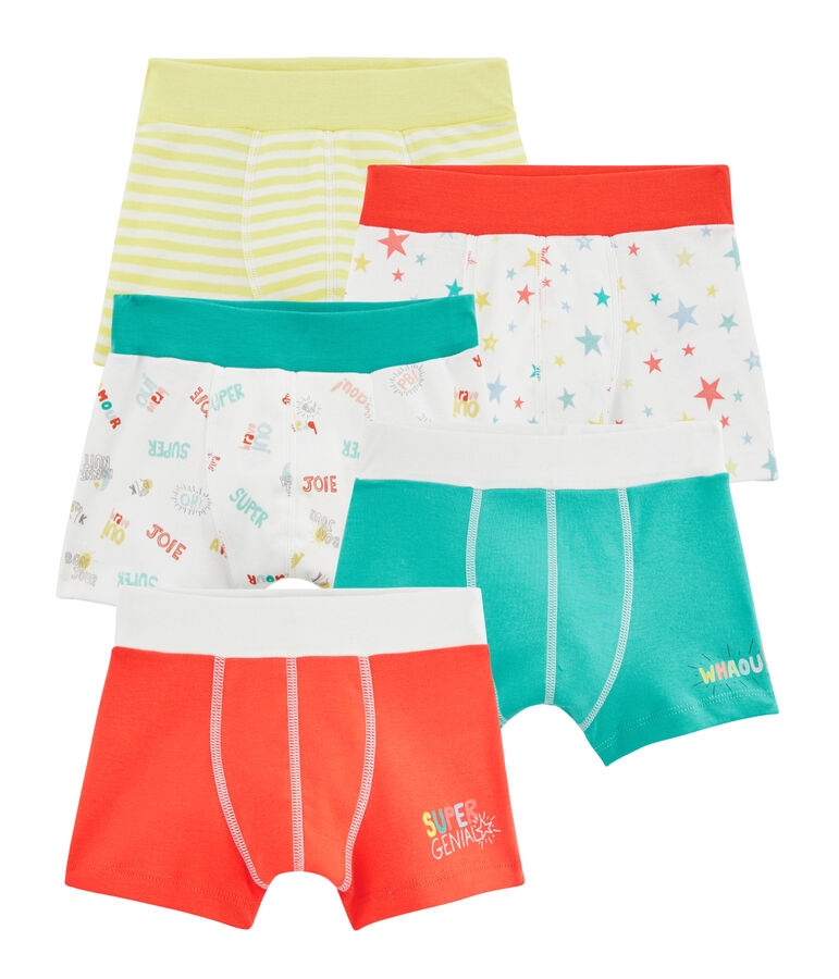 Lot de 5 boxers petit gar&ccedil;on multicouleur