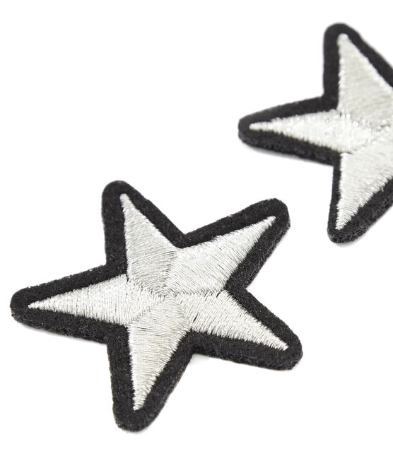 Patch étoiles gris ARGENT