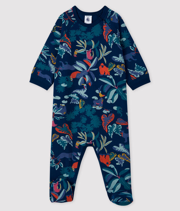 Dors-bien zipp&eacute; b&eacute;b&eacute; en tubique bleu/multicouleur