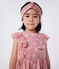 Robe sans manches enfant en coton fleurie rose CHARME/blanc MARSHMALLOW