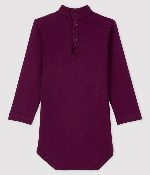 Body manches longues col roul&eacute; b&eacute;b&eacute; violet