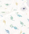 Pyjama bébé en coton sans pieds dinosaures blanc MARSHMALLOW/blanc MULTICO