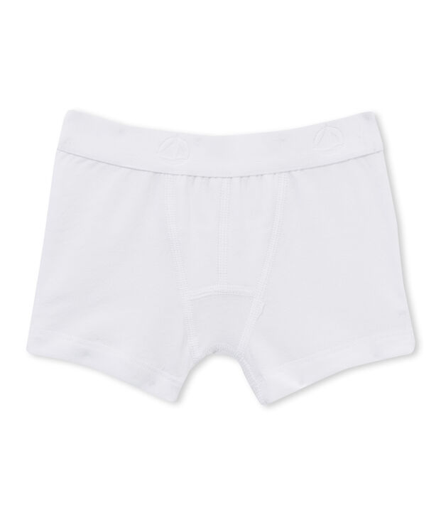 Boxer gar&ccedil;on uni blanc