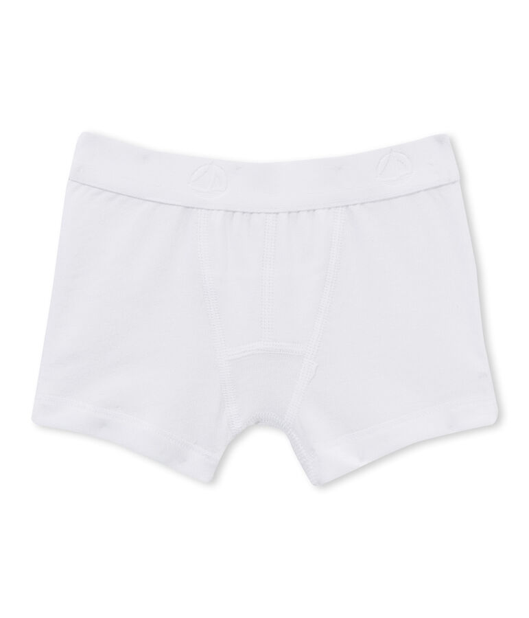 Boxer gar&ccedil;on uni blanc ECUME
