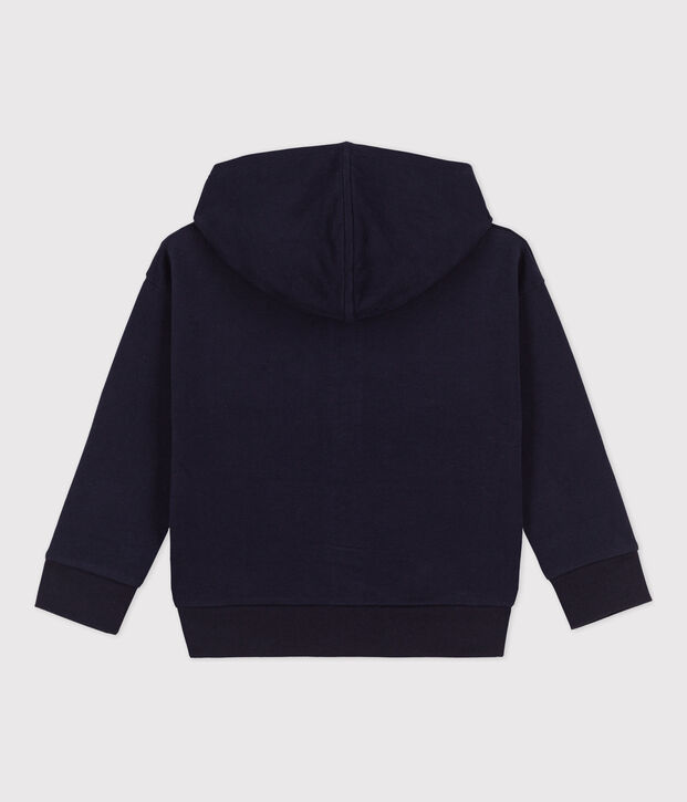 Sweatshirt zipp&eacute; Petit Boat &agrave; capuche enfant fille / gar&ccedil;on bleu marine
