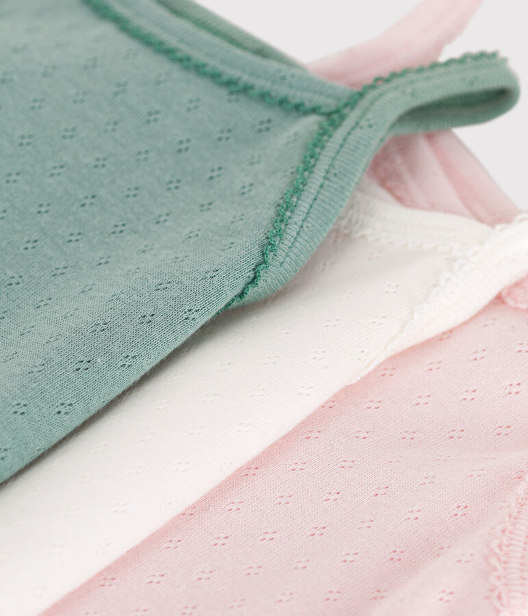 Lot de 3 bodies bretelles en coton uni b&eacute;b&eacute; variante 1