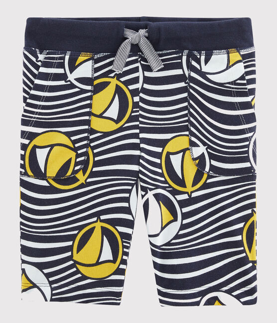Bermuda enfant garçon blanc MARSHMALLOW/blanc MULTICO