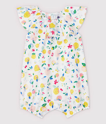 PETIT BATEAU - Combinaison courte en popeline bébé fille