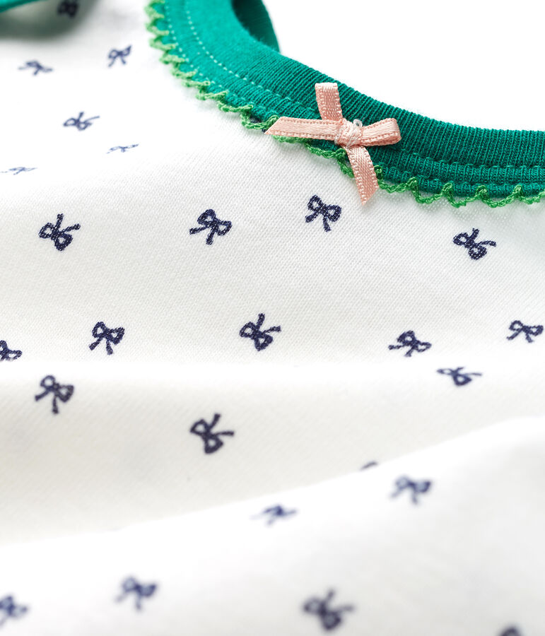 Dors bien b&eacute;b&eacute; fille en c&ocirc;te blanc MARSHMALLOW/bleu MEDIEVAL