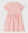 Robe manches courtes en tubique rayée bébé fille rose FLEUR/rose COPPER