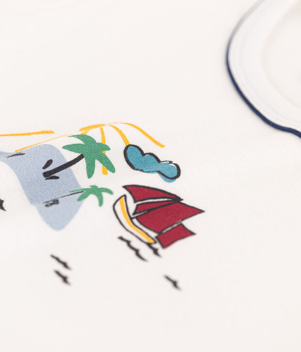 Pyjacourt explorateur en coton enfant blanc/multicouleur