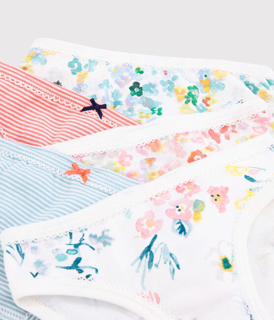 Lot de 5 culottes à fleurs petite fille variante 1