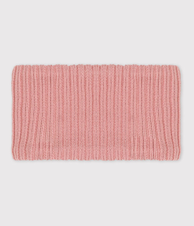 Snood b&eacute;b&eacute; en tricot doubl&eacute; en polaire recycl&eacute;e rose