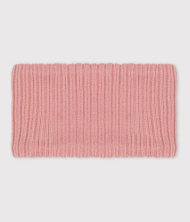 Snood b&eacute;b&eacute; en tricot doubl&eacute; en polaire recycl&eacute;e rose