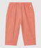 Pantalon en gaze de coton bio bébé rose PAPAYE