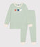 Pyjama uni en coton enfant vert HERBIER