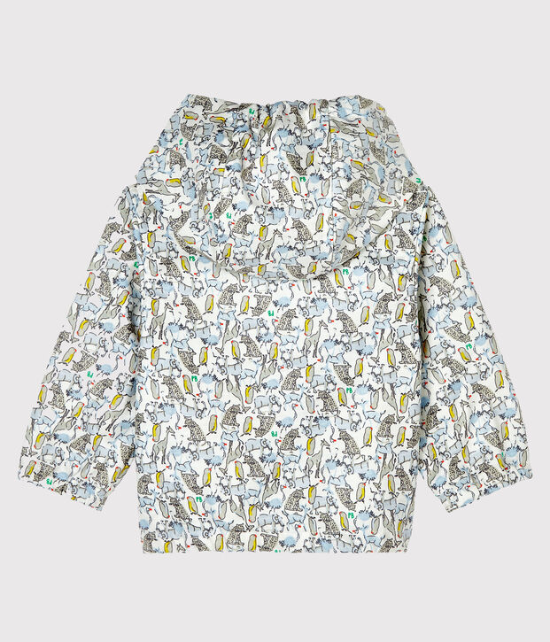 Coupe-vent imprim&eacute; b&eacute;b&eacute; mixte blanc/vert/multicouleur