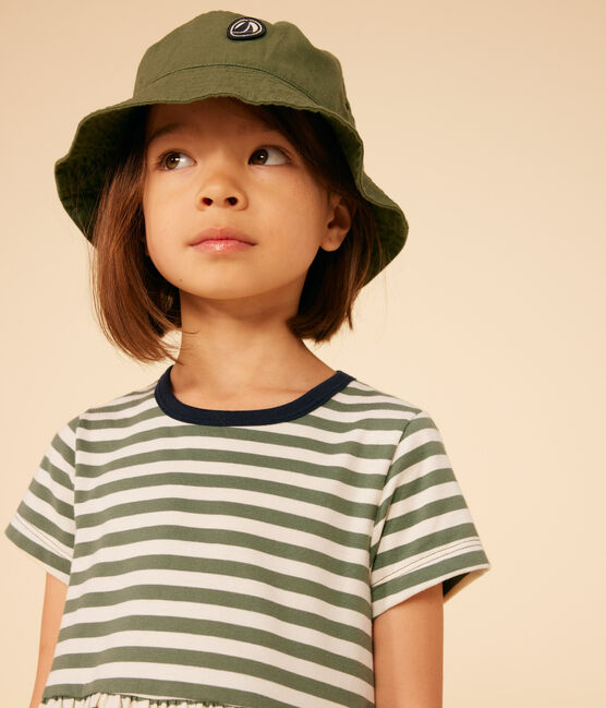 Bob uni en coton bébé vert CROCO