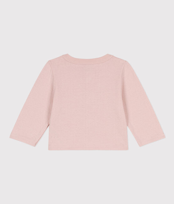 Cardigan bébé en tubique uni rose SALINE