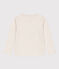 Tee-shirt manches longues en coton enfant fille / garçon beige MONTELIMAR CHINE