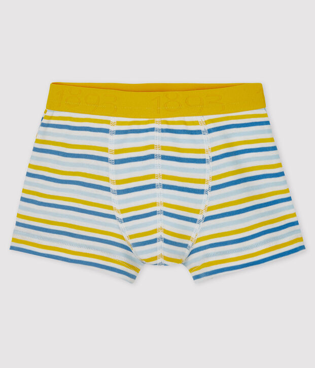 Boxer petit gar&ccedil;on blanc/multicouleur