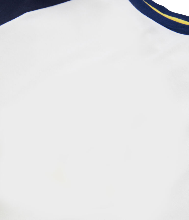 Tee-shirt enfant garcon blanc/bleu