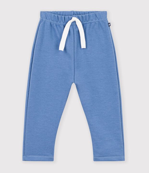 Pantalon de jogging b&eacute;b&eacute; en coton uni bleu