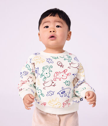 Sweatshirt bébé en coton imprimé animalier