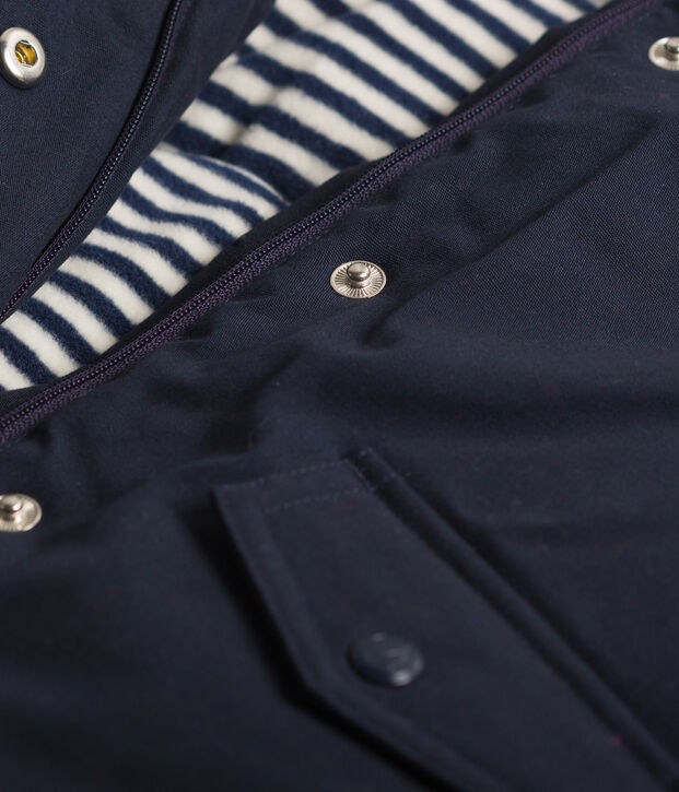 Parka mi-longue b&eacute;b&eacute; gar&ccedil;on bleu marine