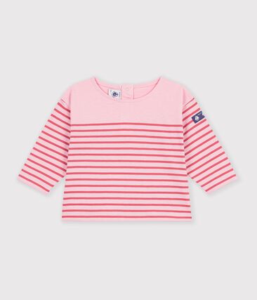 Tee-shirt bébé en coton manches longues à rayures