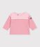 Tee-shirt b&eacute;b&eacute; en coton manches longues &agrave; rayures rose/rose