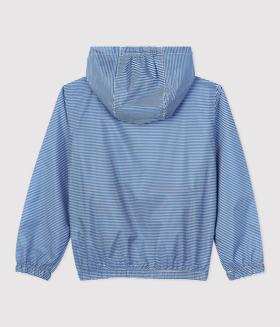 Coupe-vent en polyester recyclé enfant garçon bleu SURF/blanc MARSHMALLOW