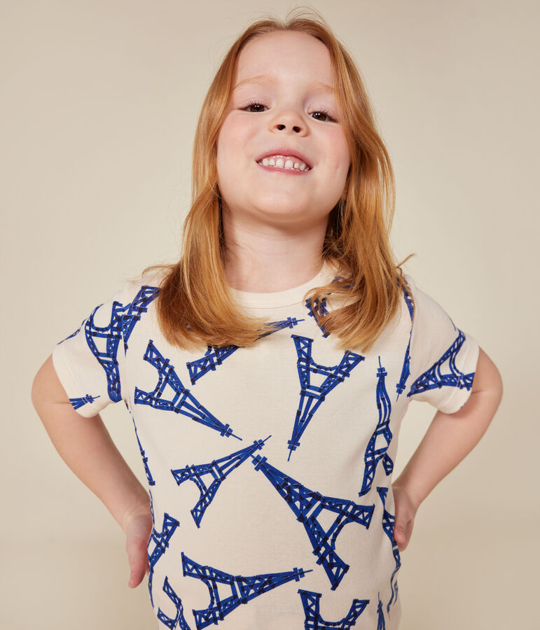 Pyjacourt Paris en coton enfant blanc AVALANCHE/ MULTICO