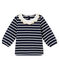 Marinière bébé fille bleu SMOKING/blanc MARSHMALLOW