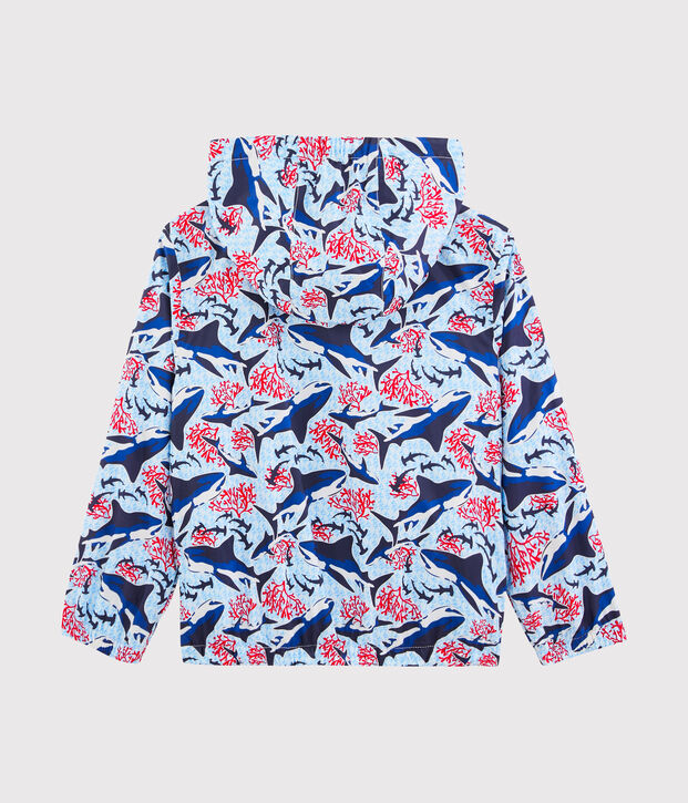 Coupe-Vent anti-UV UPF 50+ enfant garcon blanc/multicouleur