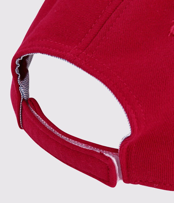 Casquette en molleton enfant garçon rouge TERKUIT/blanc MARSHMALLOW