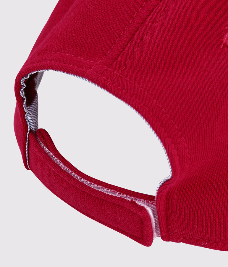 Casquette en molleton enfant gar&ccedil;on rouge/blanc