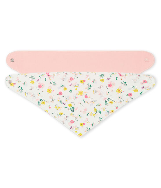 Lot de 2 bandanas-bavoirs bébé fille variante 1