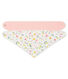 Lot de 2 bandanas-bavoirs bébé fille