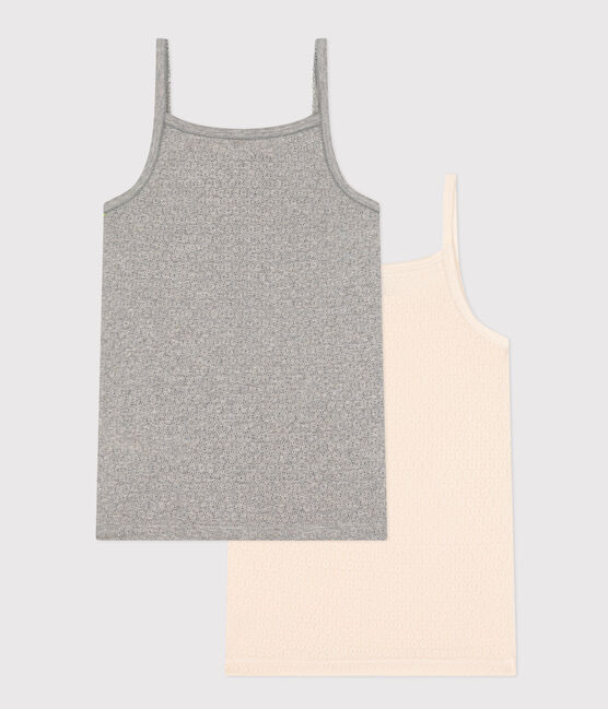 Lot de 2 chemises à bretelles en coton ajouré femme variante 1