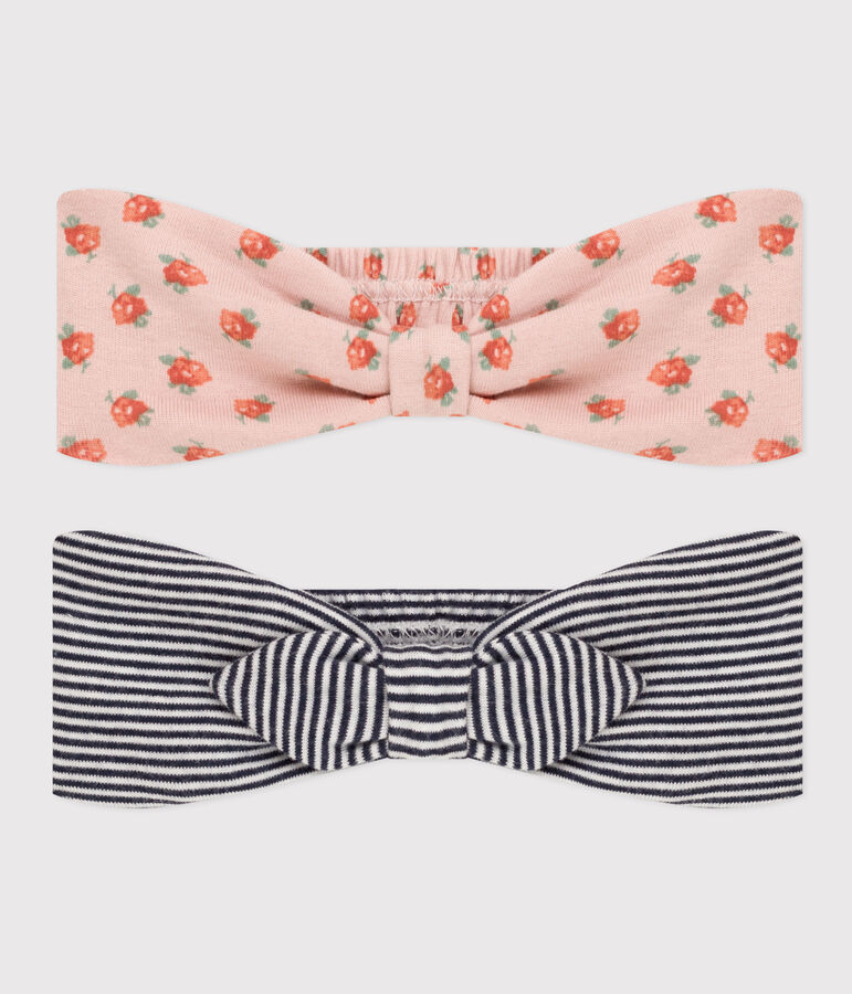 Lot de 2 bandeaux en coton b&eacute;b&eacute; variante 1