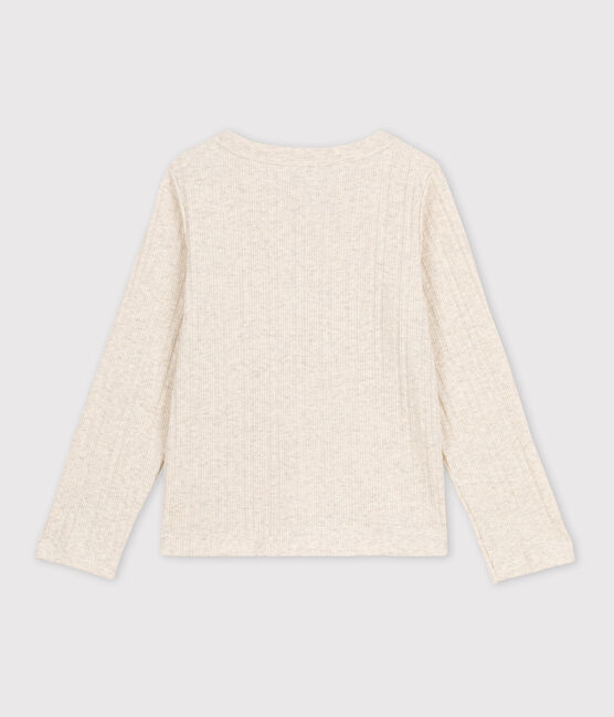 Tee-shirt en coton enfant fille beige MONTELIMAR CHINE