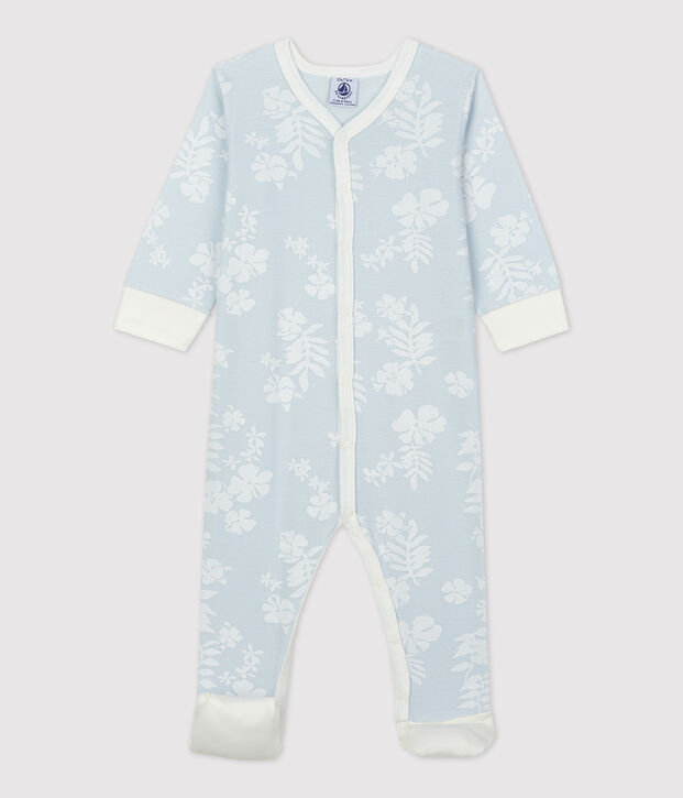 Dors-bien b&eacute;b&eacute; hawa&iuml; avec pieds amovibles en coton bleu/blanc