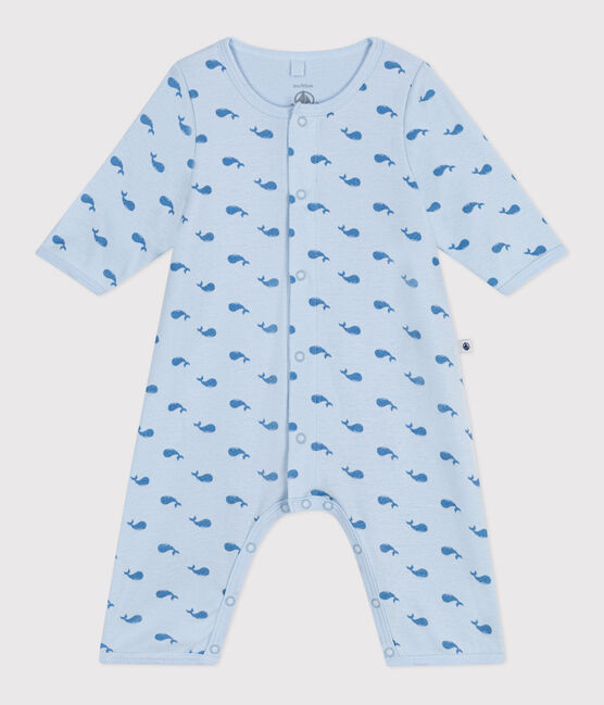 Bodyjama bébé en coton sans pieds baleine bleu TOUDOU/ ALASKA