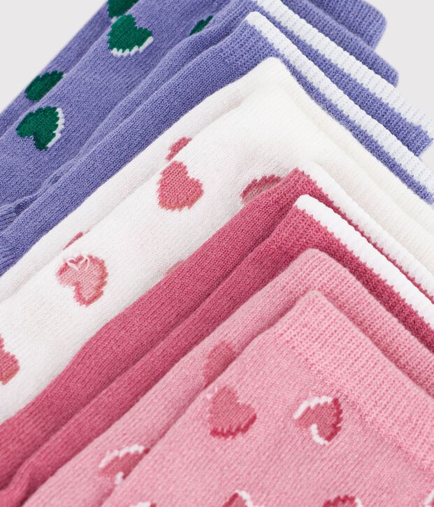 5 paires de chaussettes b&eacute;b&eacute; en coton imprim&eacute;es c&oelig;urs multicouleur