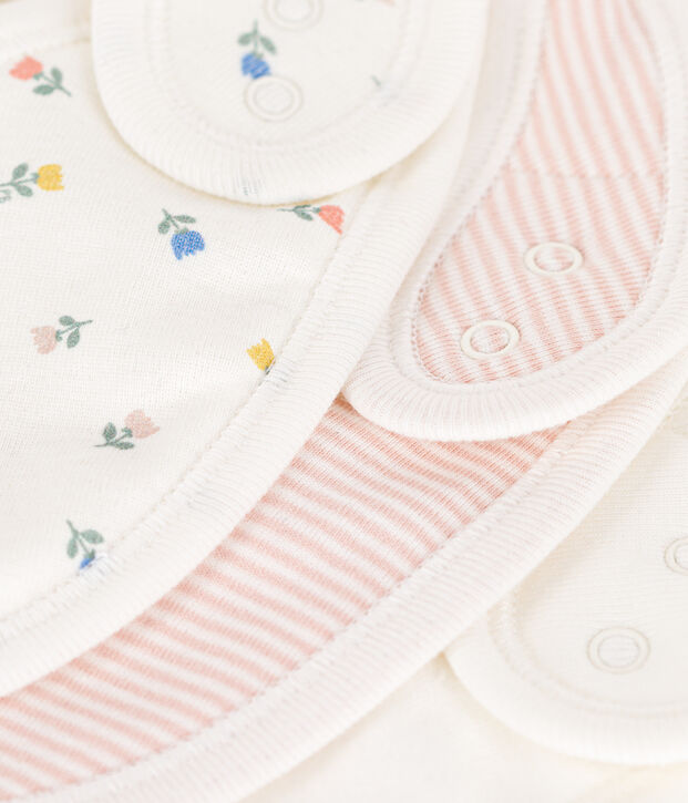 Lot de 3 bavoirs imprim&eacute;s en coton multicouleur