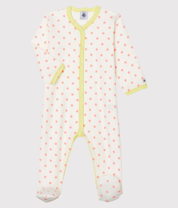 Dors bien b&eacute;b&eacute; fille en c&ocirc;te blanc/rose